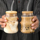 Mali Cups - Striped Exotic Mason Jar Cup w/ Lid & Straw