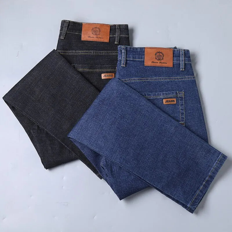 New Men Classic Jeans Jean Homme Pantalones Hombre Men Mannen Soft Black Biker Masculino Denim Overalls Mens Pants Size 32-38