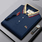 High end mercerized cotton lapel color matching short sleeve polo shirt Men's 2023 popular brand embroidery casual Paul T-shirt