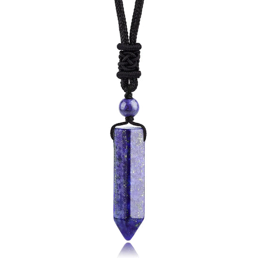 Men's Mali Necklace - Polished Stone Wolf-Shark Tooth