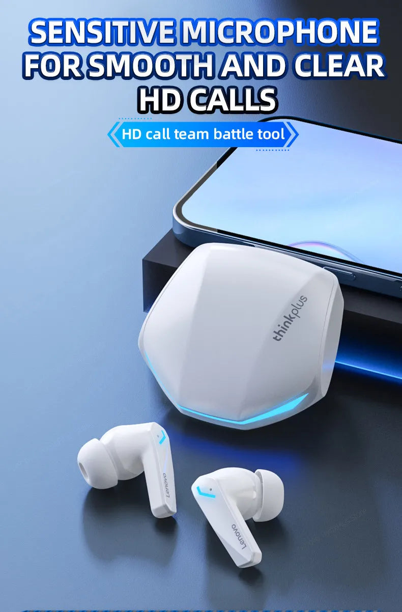 Choice Lenovo GM2 Pro TWS Wireless Headphones Earphone Bluetooth-compatible 5.3 Waterproof Headset with Mic for Xiaomi iPhone