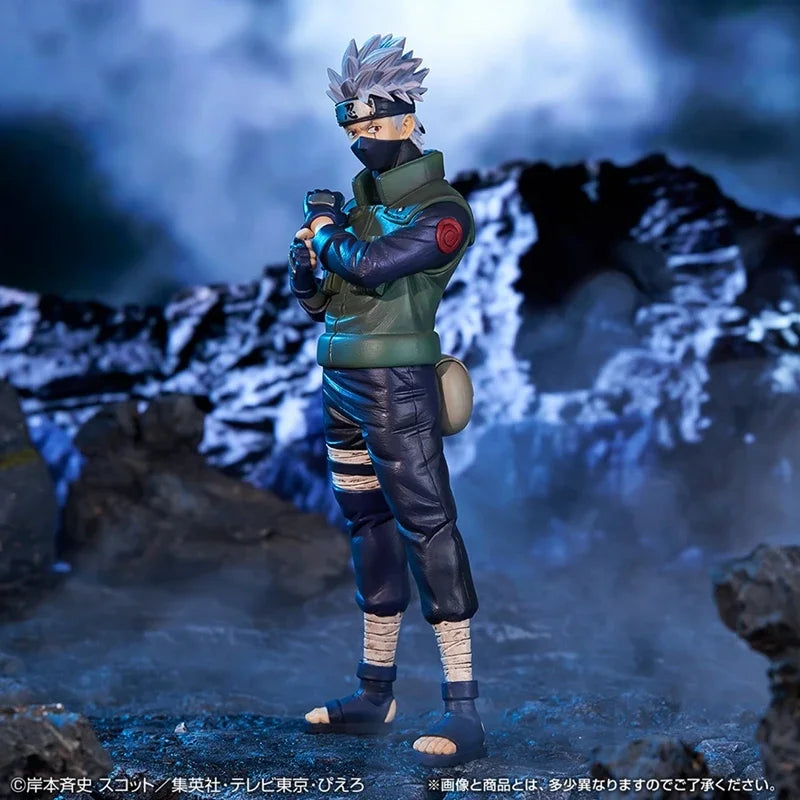 20cm Bandai Naruto Anime Figure Shippuden Uchiha Sasuke Hatake Kakashi Namikaze Minato Action Figure Collection Model Toys Gifts