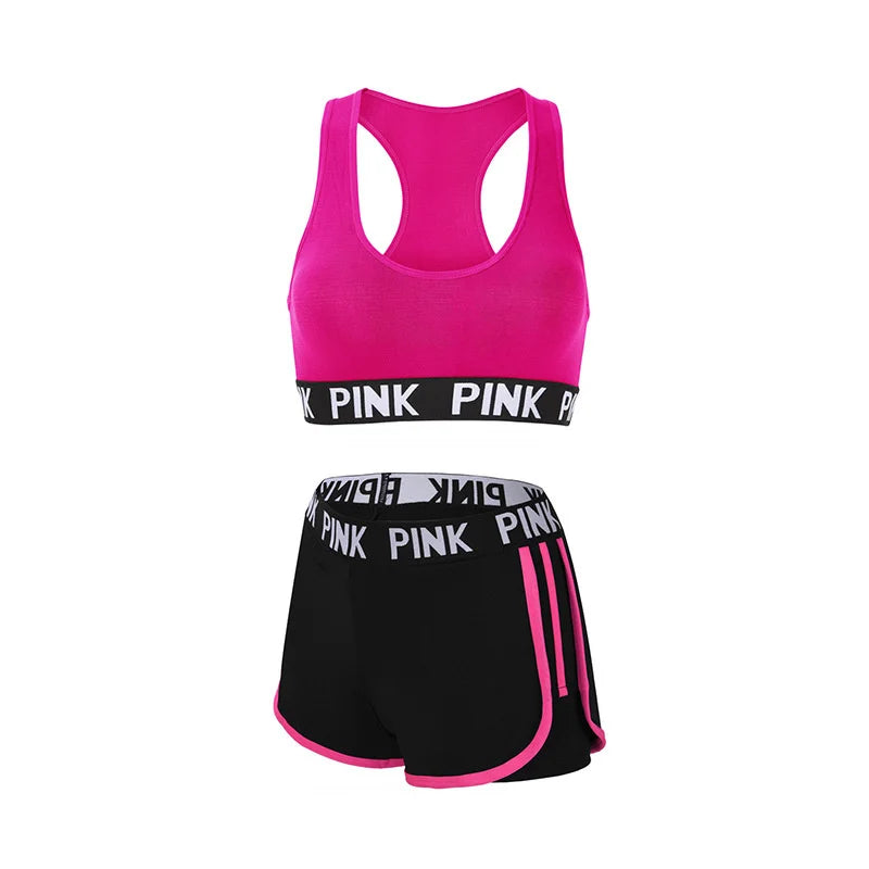 PINK 2pc Tank and Shorts Workout Set