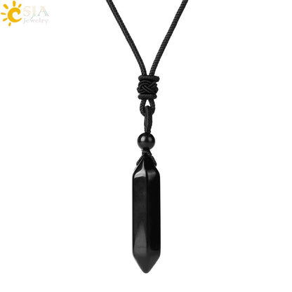 Men's Mali Necklace - Polished Stone Wolf-Shark Tooth