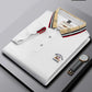 High end mercerized cotton lapel color matching short sleeve polo shirt Men's 2023 popular brand embroidery casual Paul T-shirt