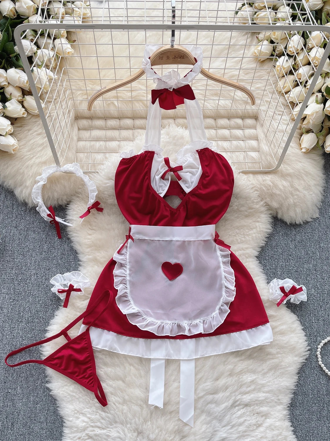 Y2K Erotic Lace Bunny Lingerie Set