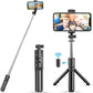 3In1 Bluetooth Wireless Selfie Tripod With Fill Light Shutter Remote Control Portable Foldable Monopod For iPhone Smart Phone