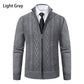 2023 autumn and winter new cashmere padded warm casual men's knitted sweater coat