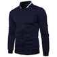 2024 New Men's Fashion Casual Baseball Coat Windproof Cycling Sports Jogging Solid Color Zipper Long Sleeve Thin Jacket