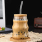 Mali Cups - Striped Exotic Mason Jar Cup w/ Lid & Straw
