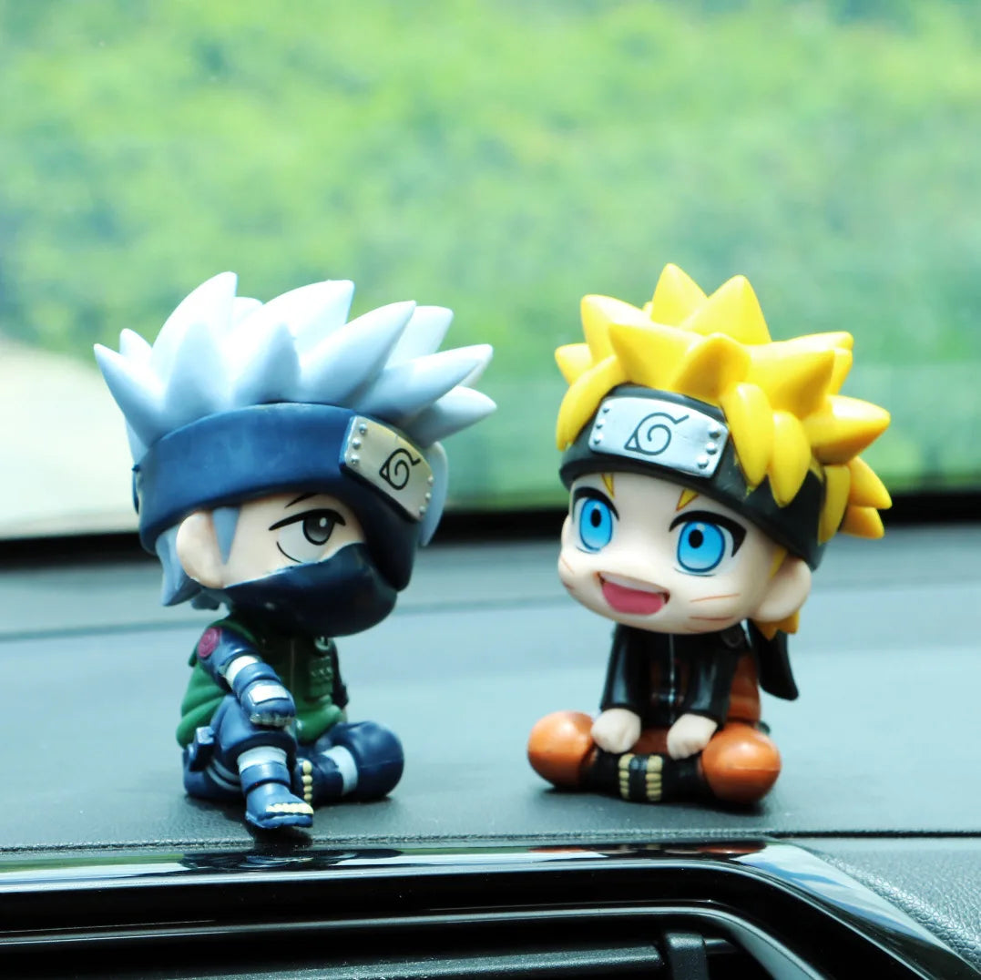 9cm Naruto Anime Figure Naruto Kakashi Action Figure Q Version Kawaii Sasuke Itachi Figurine Car Decoration Collection Model Toy