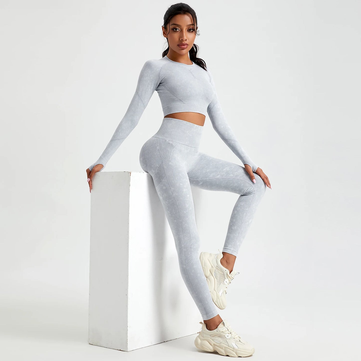 Y2K Skinny-Stretch Activewear Set - 2pc