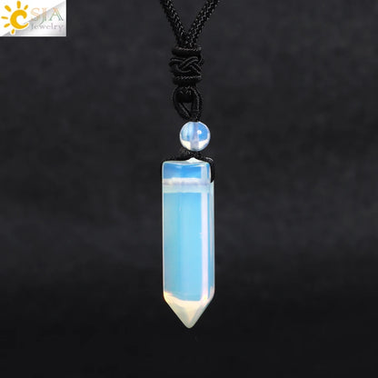 Men's Mali Necklace - Polished Stone Wolf-Shark Tooth