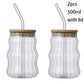 Mali Cups - Striped Exotic Mason Jar Cup w/ Lid & Straw