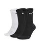 Nike Unisex White-Black 3-Pair Socks