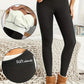 Winter Women Warm Leggings Plush Lined Thermal Pants Thickened Letter Embroidery Slim Elastic Tights