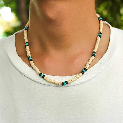 Men's Mali Necklace - Wooden Bead