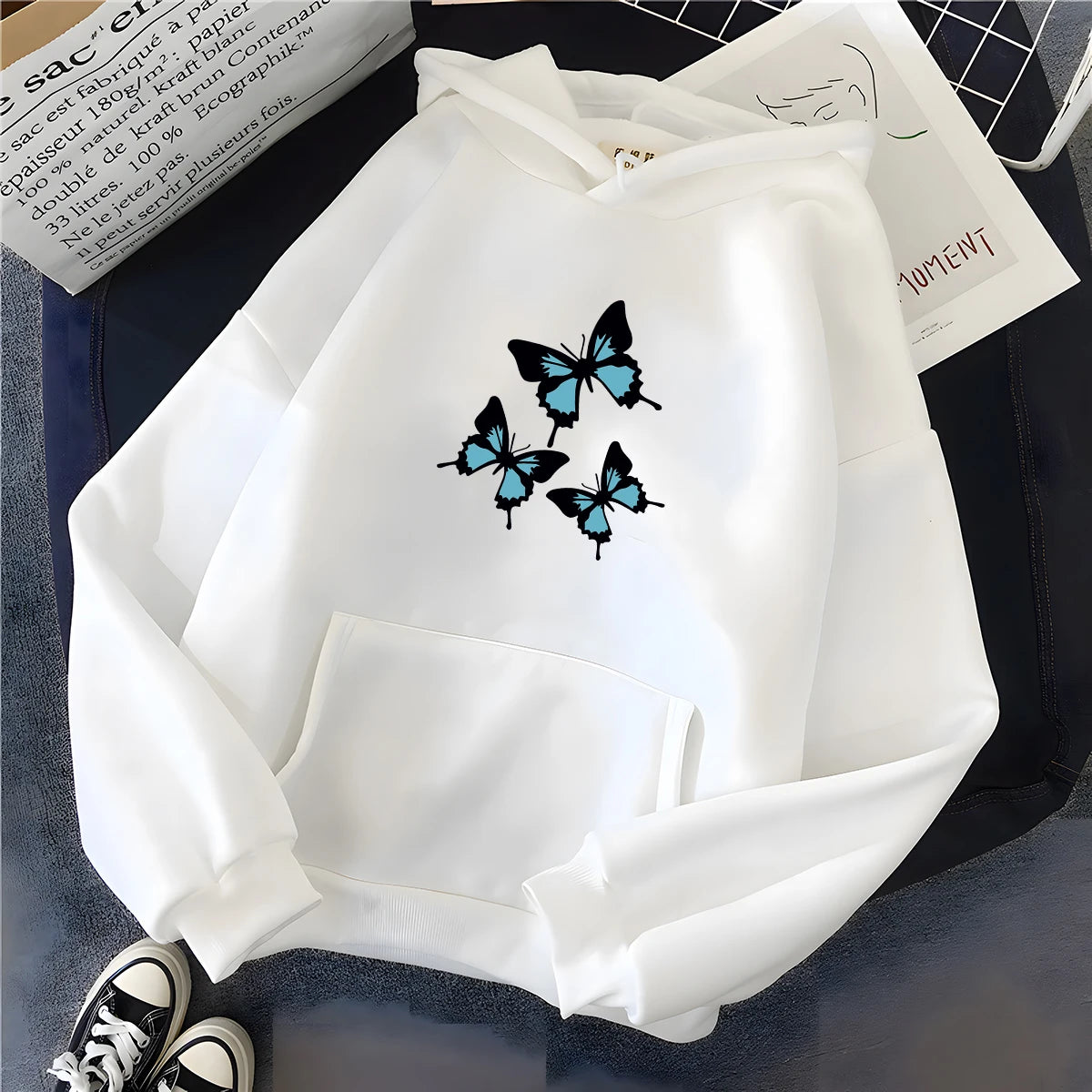 Y2K Butterfly Graphic Hoodie