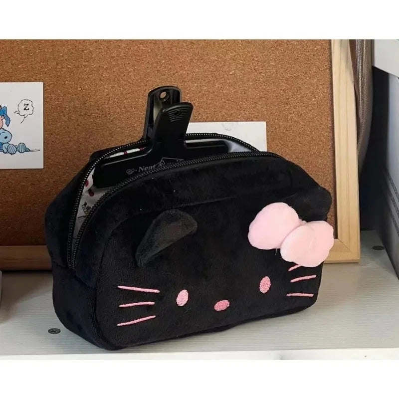 Sanrio Hello Kitty Anime Kawaii Plush Pencil Case Stationery Bag Coin Purse Cosmetic Bag Students School Supplies Storage Bag