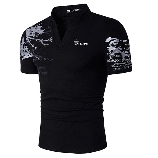 Men's Graphic-Print Polo T-Shirt