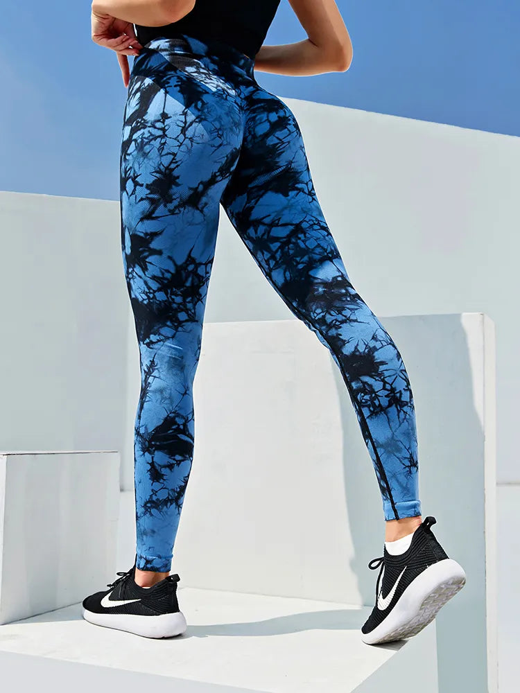 Y2K Women's Tie Die Push-Up Athletic Leggings