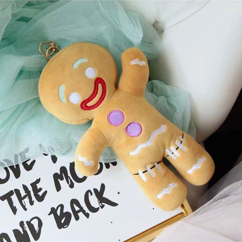 Gingerbread Man Plush Doll Sofa Decoration Cute Cookie Man Stuffed Toys Key Chain Soft Pendant Gifts