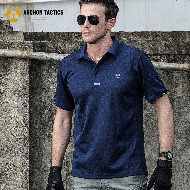 Fashionable Archon Multi-Functional Men's Sweat-Wicking Tactical Short Sleeve