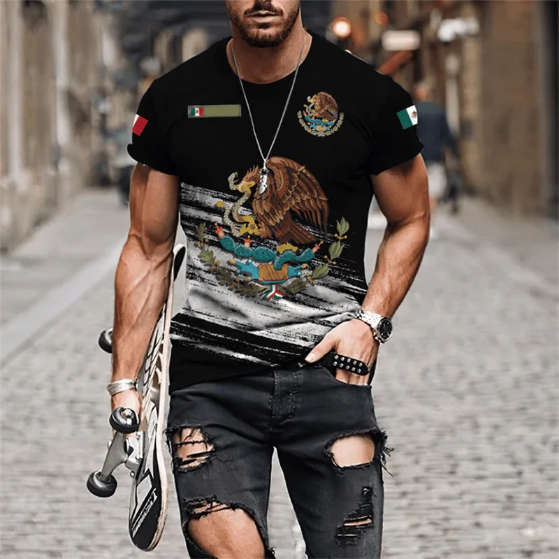 Fast Fashion Mexican Flag Graphic T-Shirts - Men's