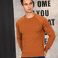 AIOPESON Argyle Basic Men Sweaters Solid Color O-neck Long sleeve Knitted Male Pullover Winter Fashion New Warm Sweaters for Men