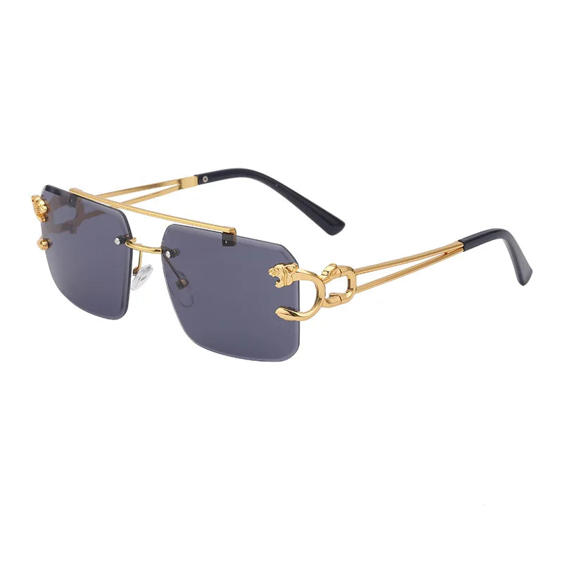 Rimless Leopard Ocean-Film Sunglasses - UV400