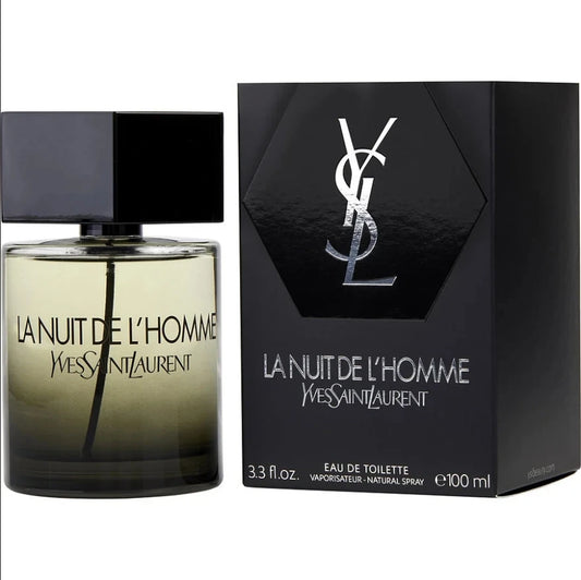 YSL La Nuit De L'Homme Yves Saint Laurent for Men Eau De Toilette Spray (New Packaging) 100ml