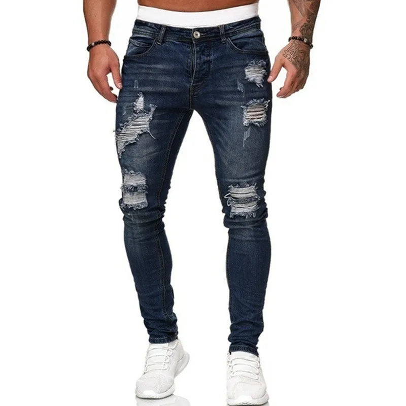 Y2K Vintage Ripped Denim Skinny Jeans