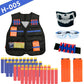 Kids Tactical Vest Kit Nerf Guns Series Refill Darts Reload Clips Tactical Mask Wrist Band and Protective Glasses Nerf Vest Toys