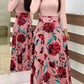 Fast Fashion - Women's Black/Pink Rose Dress