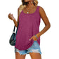 Womens Tank Tops U Neck Dolphin Hem Casual Flowy Summer Sleeveless Tunic Tshirts