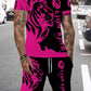 Fast Fashion - Lion Print Shirt & Shorts 2pc Set