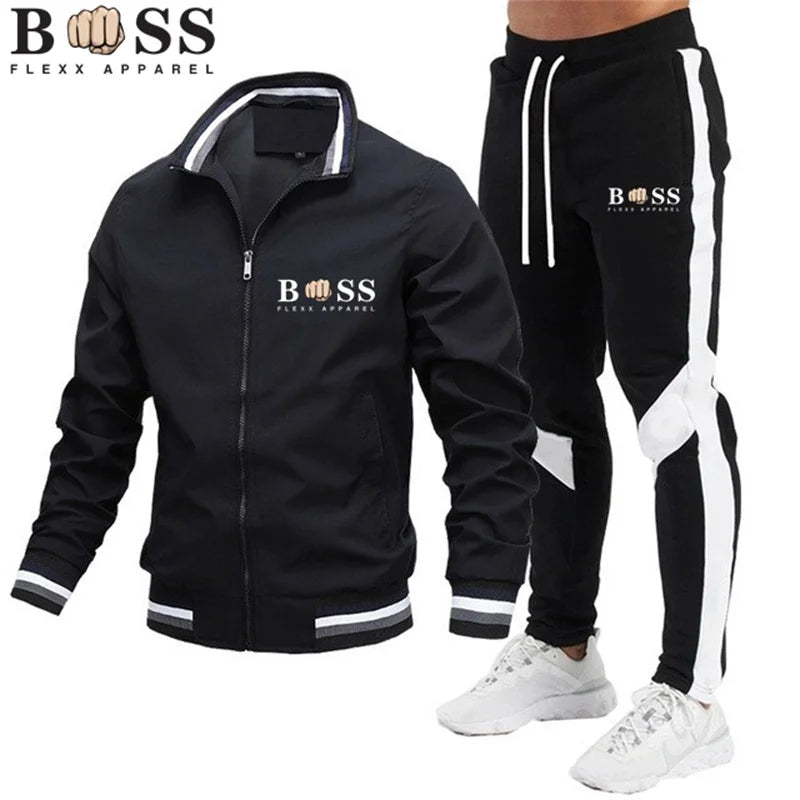 BOSS - All White Flex Athletic Set Men's