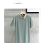 High quality short sleeve men's POLO shirt 2024 summer fashionable new gold thread embroidery top breathable casual T-shirt