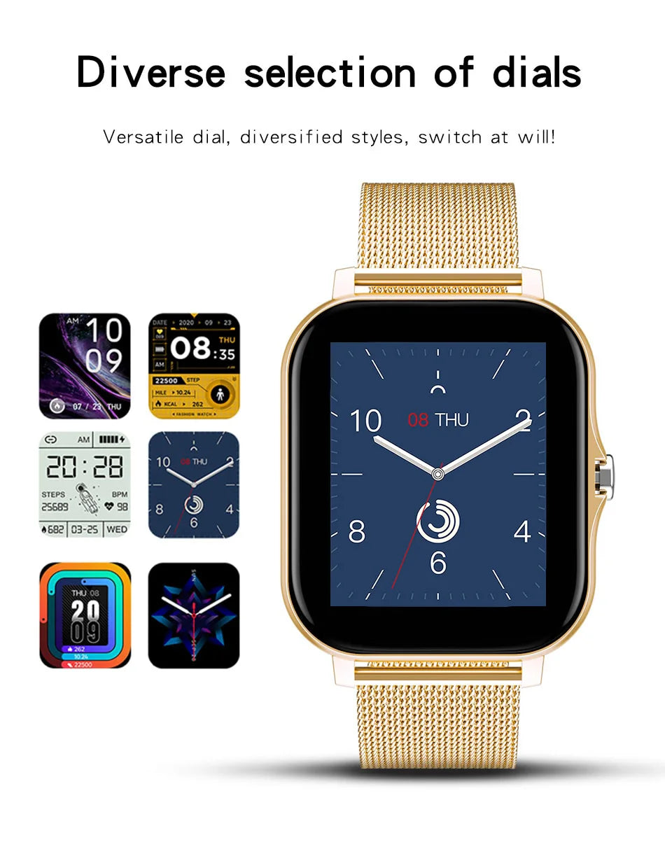 Smart Watch Android Phone 1.44'' Inch Color Screen Bluetooth Call Blood Oxygen/Pressure Monitoring Smart Watch