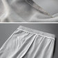 Light Luxury High end Letter Embroidered Men's Casual Pants 2024 Summer New Silk Smooth Breathable Fashion Brand Sports Pants