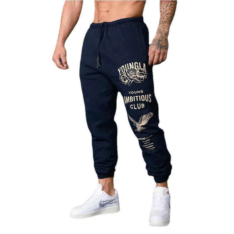 2023 New Autumn Men's Sweatpants Europe and The United States Long Sports Leisure Fitness Training Pants