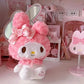 30cm Sanrio Hello Kitty Kawaii Rose My Melody Cartoon Anime Stuffed Animals Soft Plush Doll Companion Toy Children Birthday Gift