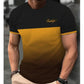 Men's Clothing Short sleeve Top Gradient Color Digital Print T-shirt