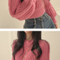 Loose Vintage Harajuku Lantern Long Sleeve Women Sweater Korean Autumn Winter Knitwear Soft Warm Tops Chic Solid Femme Sweater