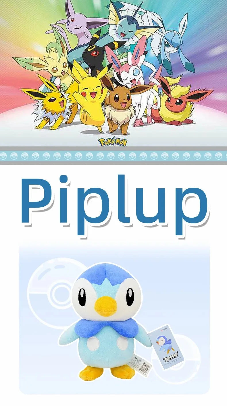 25cm Original Pokemon Piplup Stuffed Plush Toys Plushie Soft Animal Kawaii Anime Dolls Birthday Party Gift For Kids Baby Girls