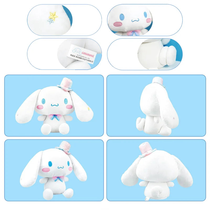 25CM Sanrio Kawaii Colorful Cinnamoroll Cartoon Cute Stuffed Toys kawaii Gifts Soft Plush Birthdays Christmas For Girlfriend