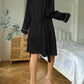 Simple Satin Pajama Set Long Sleeve Belted Robe  V Neck Cami Top And Shorts Women's Sleepwear