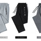 Ice Silk Men's Pants 2023 Summer New Black Gray Thin Business Casual Pants Outdoor Elastic Breathable Straight Leg Sweatpants