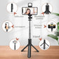 3In1 Bluetooth Wireless Selfie Tripod With Fill Light Shutter Remote Control Portable Foldable Monopod For iPhone Smart Phone