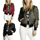 Women Thin Jackets Tops Basic Spring Autumn Casual O-neck Jacket